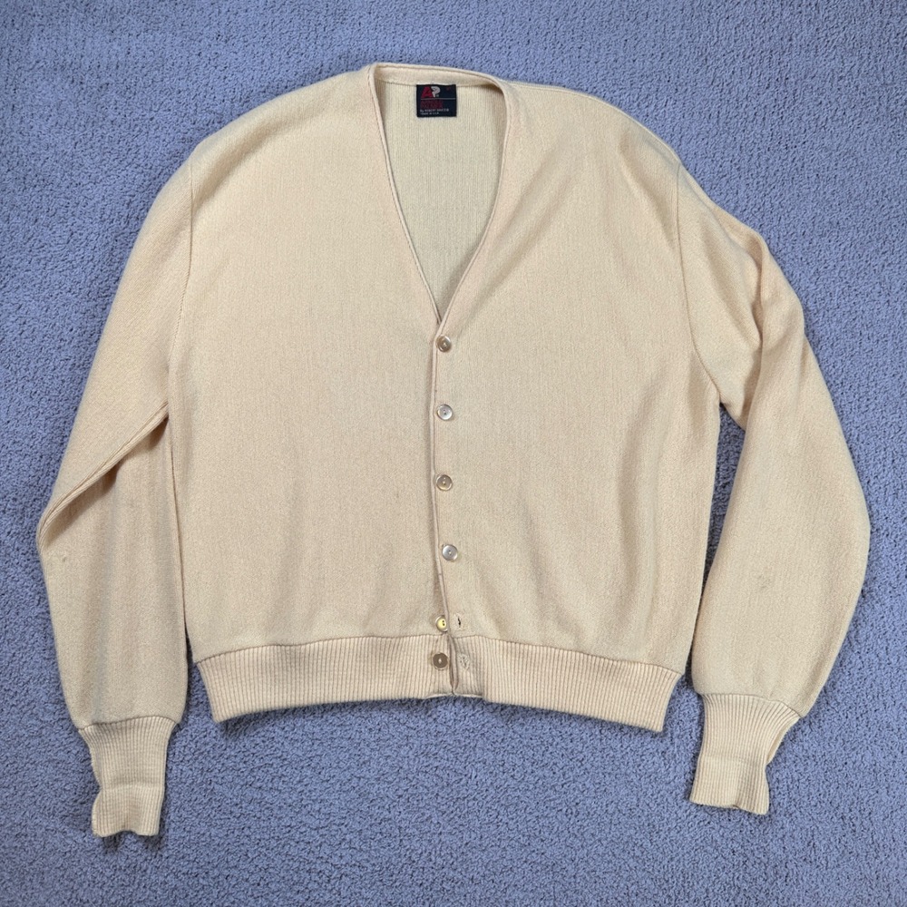 Vintage Arnold Palmer By Robert Bruce Cardigan Sweater Made in USA Button Front